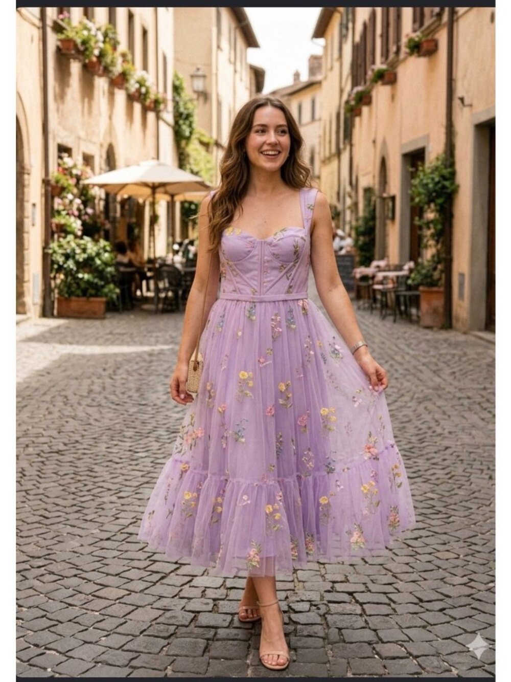 A Line Sweetheart light purple, sleeveless midi dress Size 16 NWOT